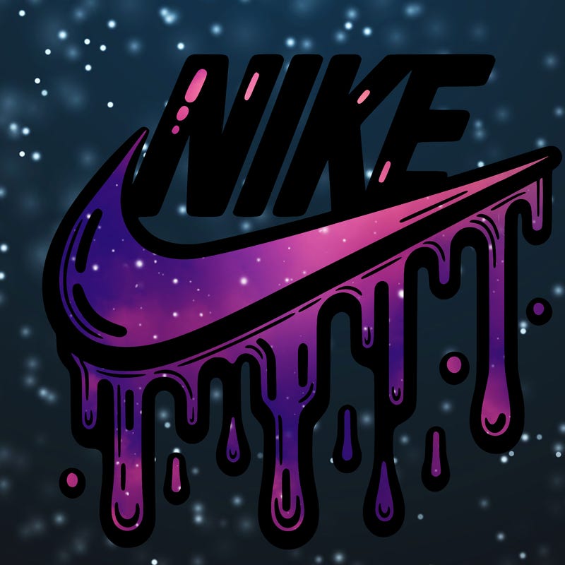 dripping nike logo