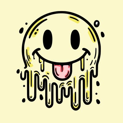 driping smiley face