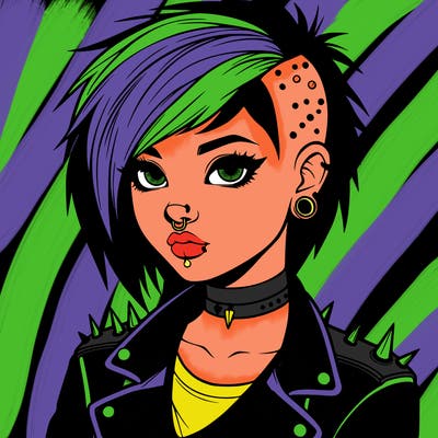 realistic punk girl