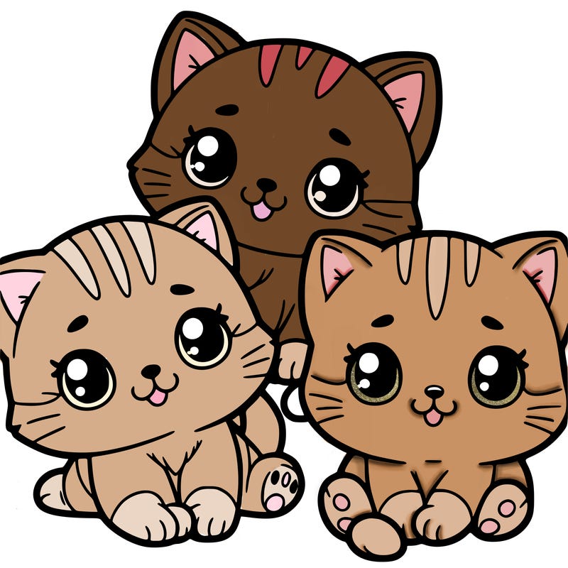 three cute kitten