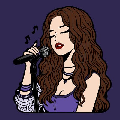 realistic female singer