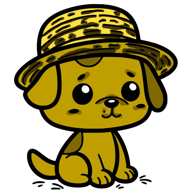 dog with a hat