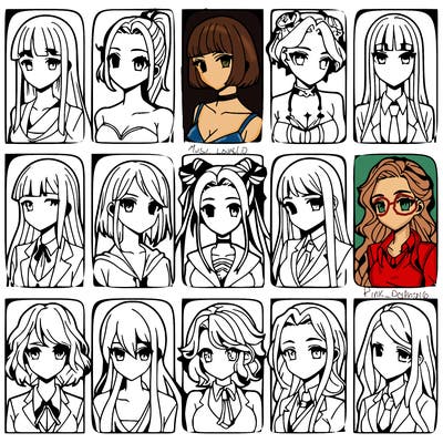 girls that look diffrent anime