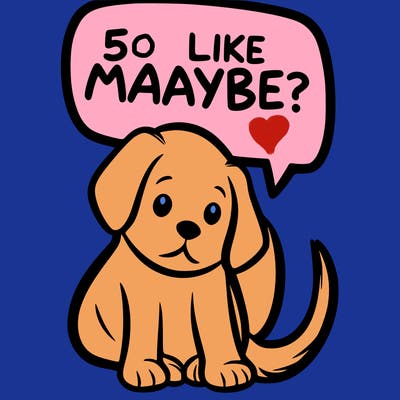 a puppy that says 5 like maybe