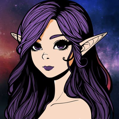 elf girl realistic dark fantasy