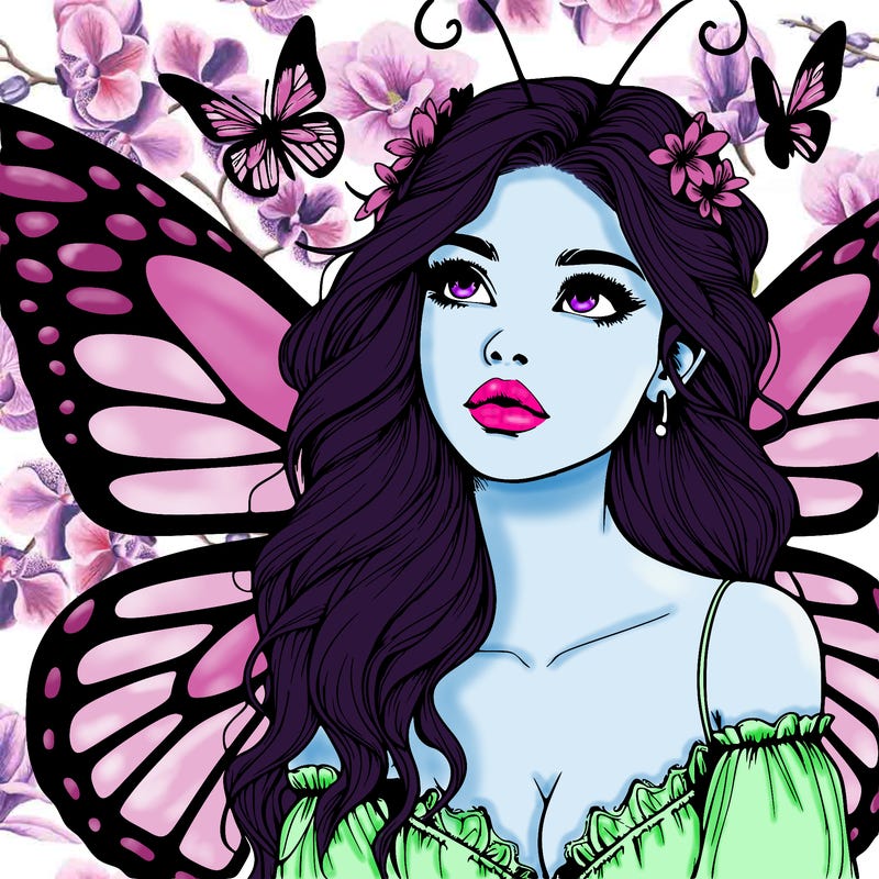 butterfly fairy realistic girl