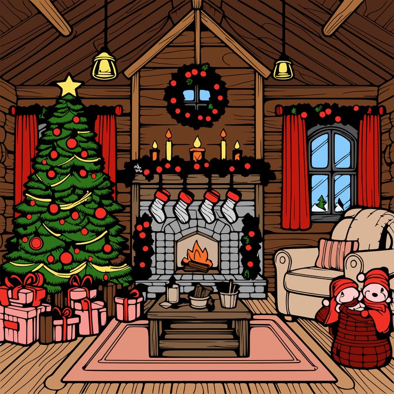 christmas house interior