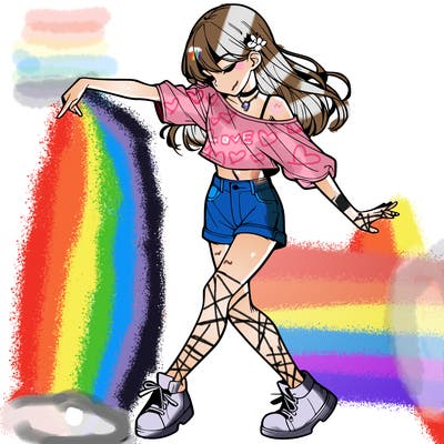 realistic girl danceing