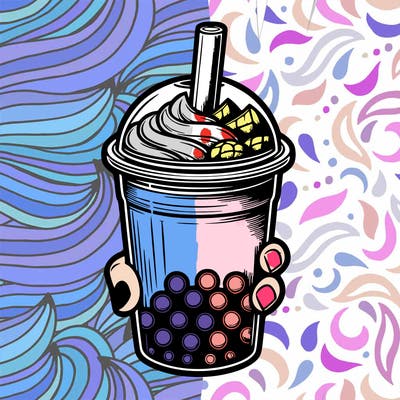 realistic boba tea