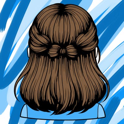 realistic girl  hairstyle