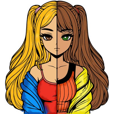 realistic girl split