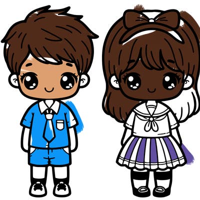 cute boy with a girl