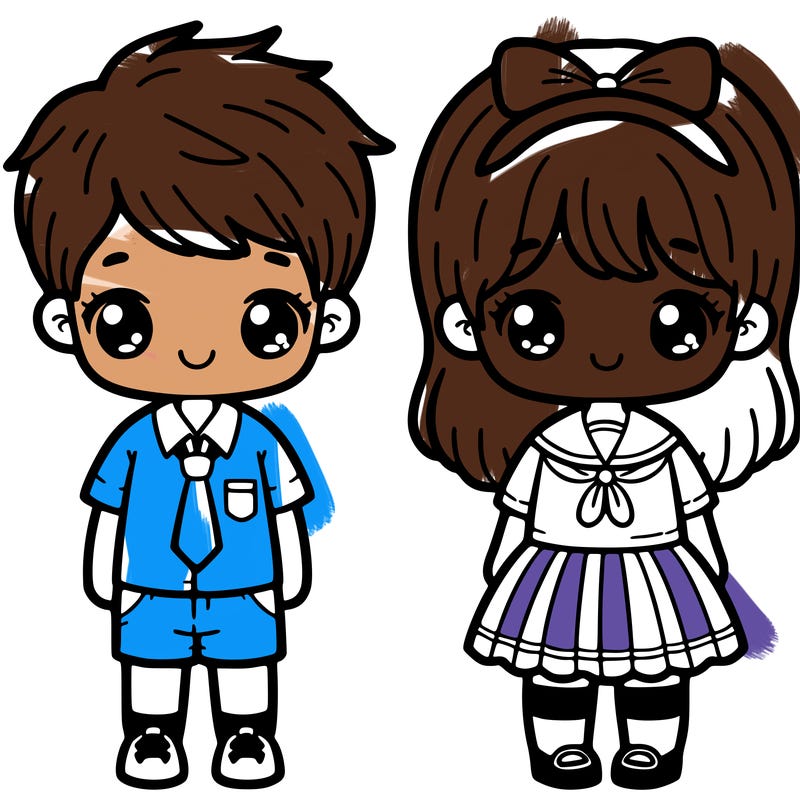 cute boy with a girl