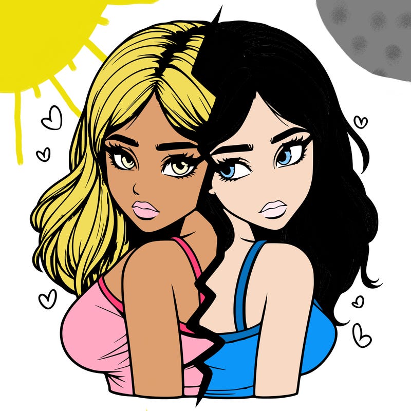 realistic girl split