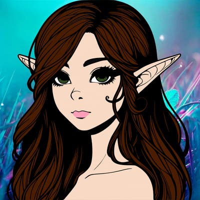 elf girl realistic dark fantasy