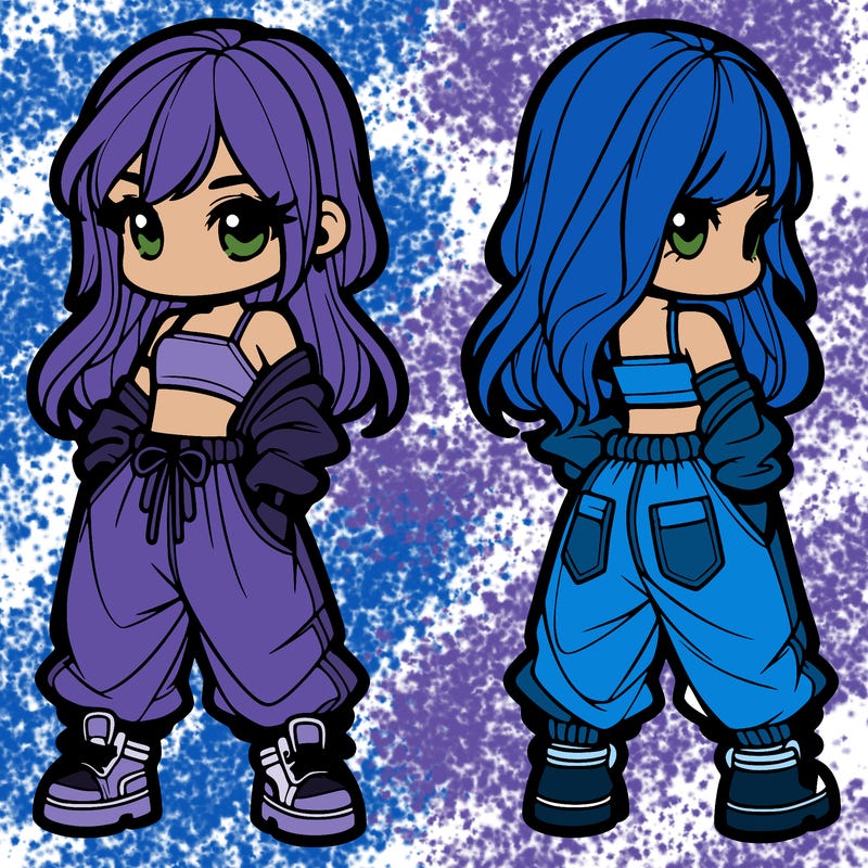 girl in crop top and baggy pants