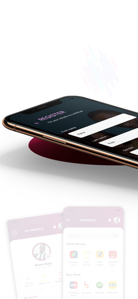 FlexiPAY App - FlexiPAY mobile app registration and financial services dashboard