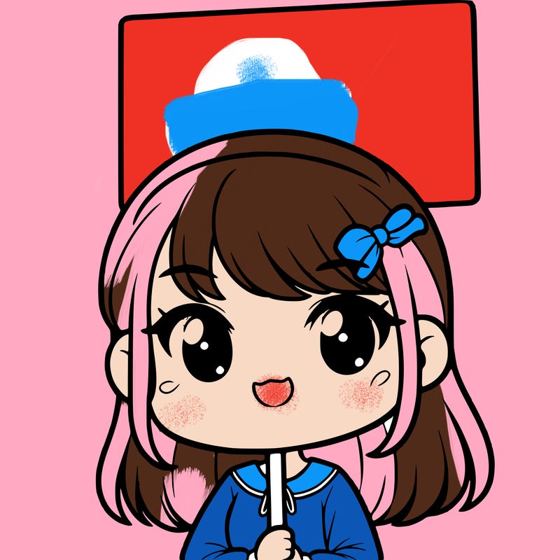 a girl holding a sign