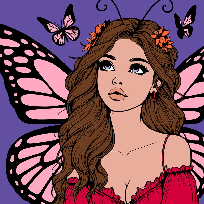butterfly fairy realistic girl