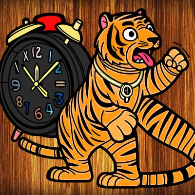 out of time themed tiger