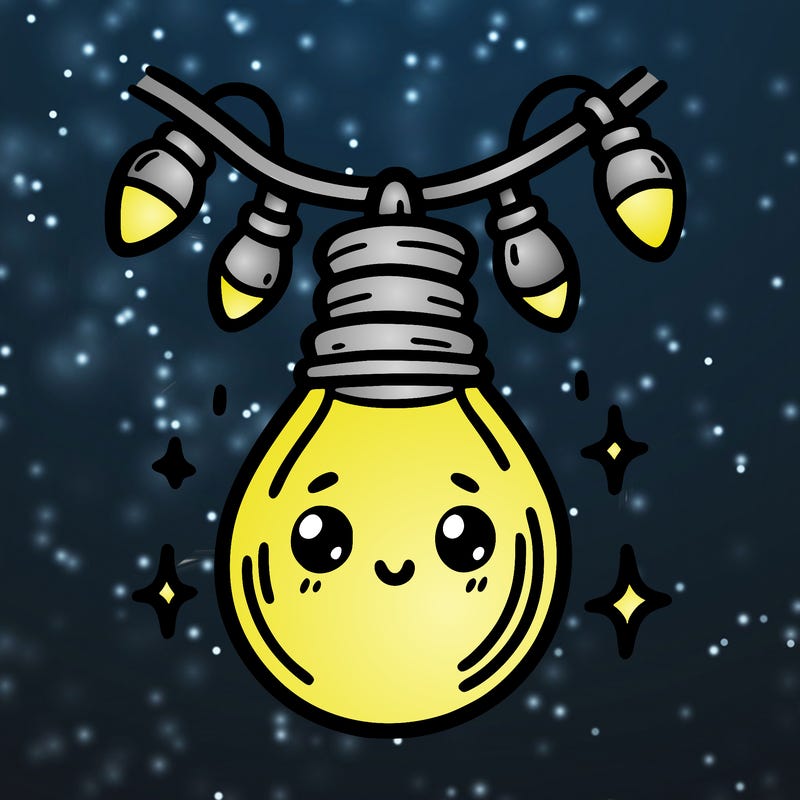 small bulb of a garland