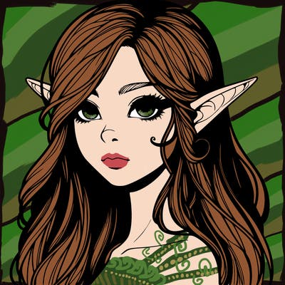 elf girl realistic dark fantasy