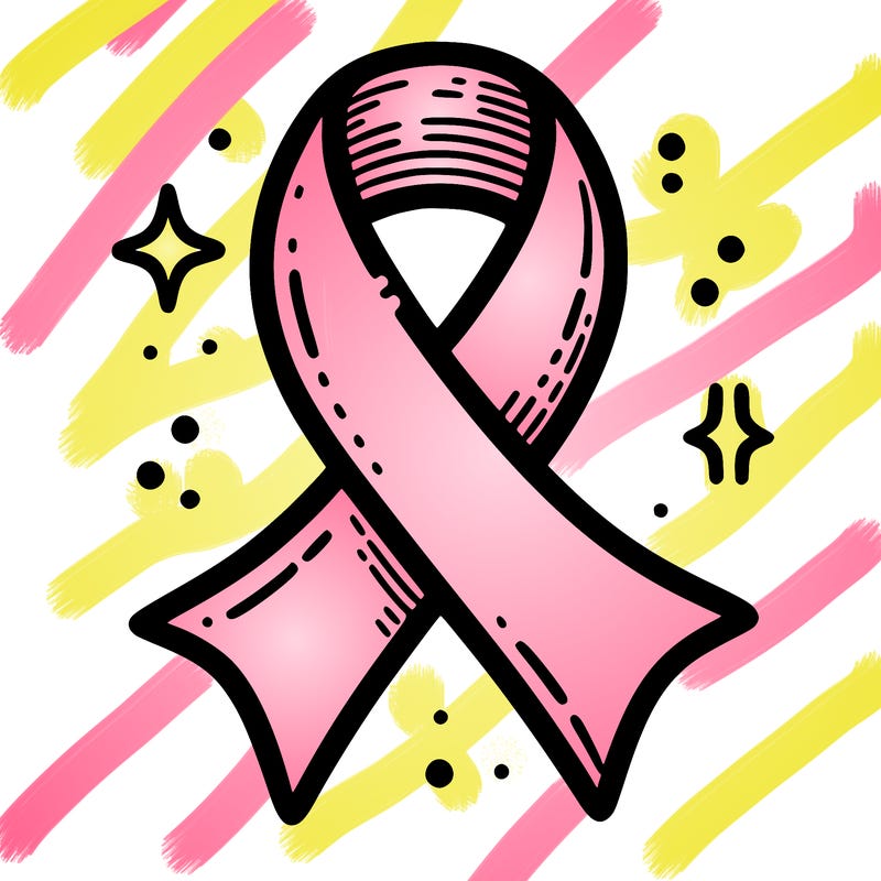 ribbon symbol of national breast cancer awareness month