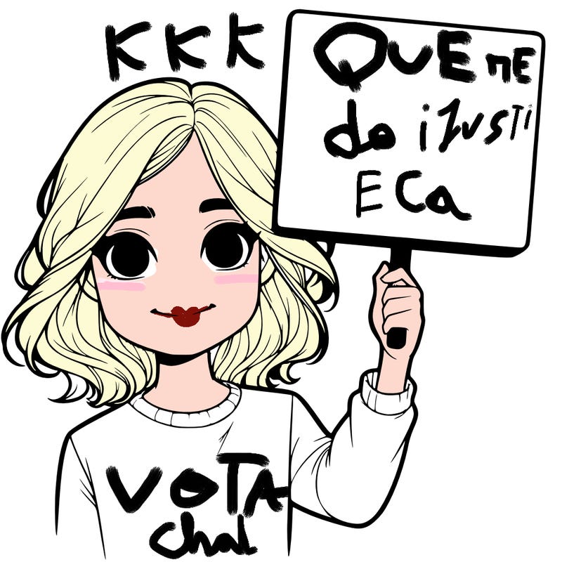 realistic girl holding up a sign