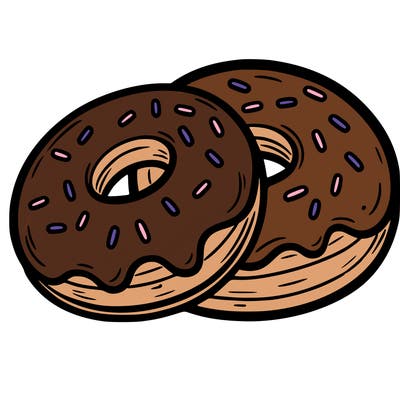 a piece of food doughnuts