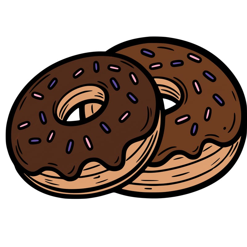 a piece of food doughnuts