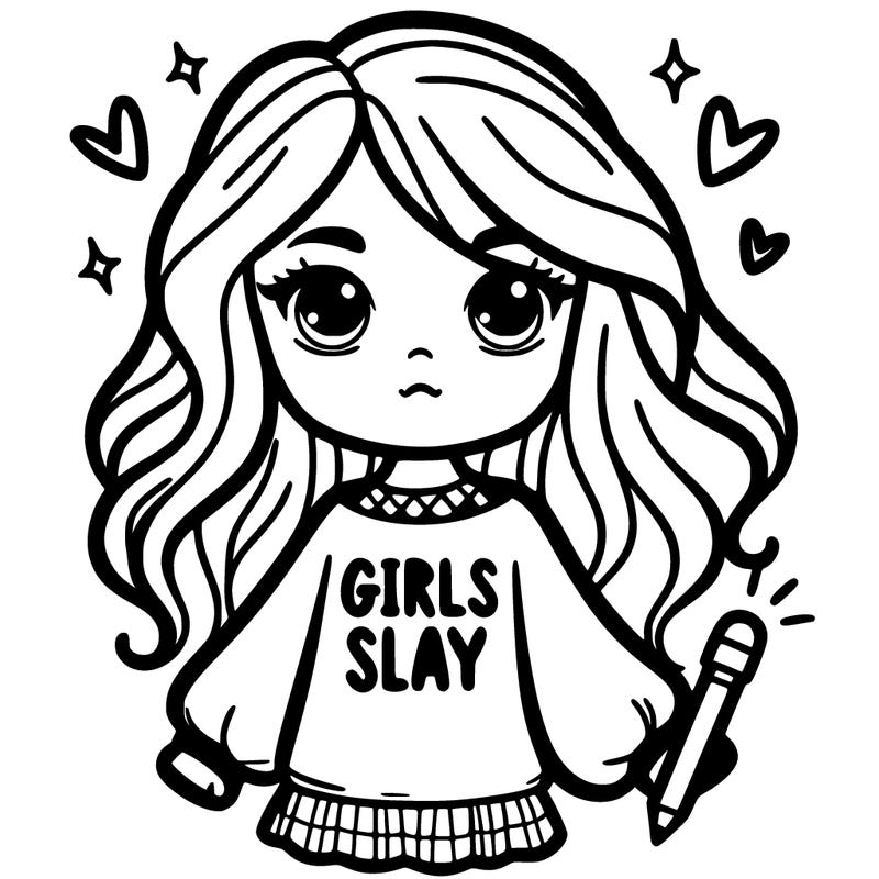 a girl wares a shirt that says girls slay