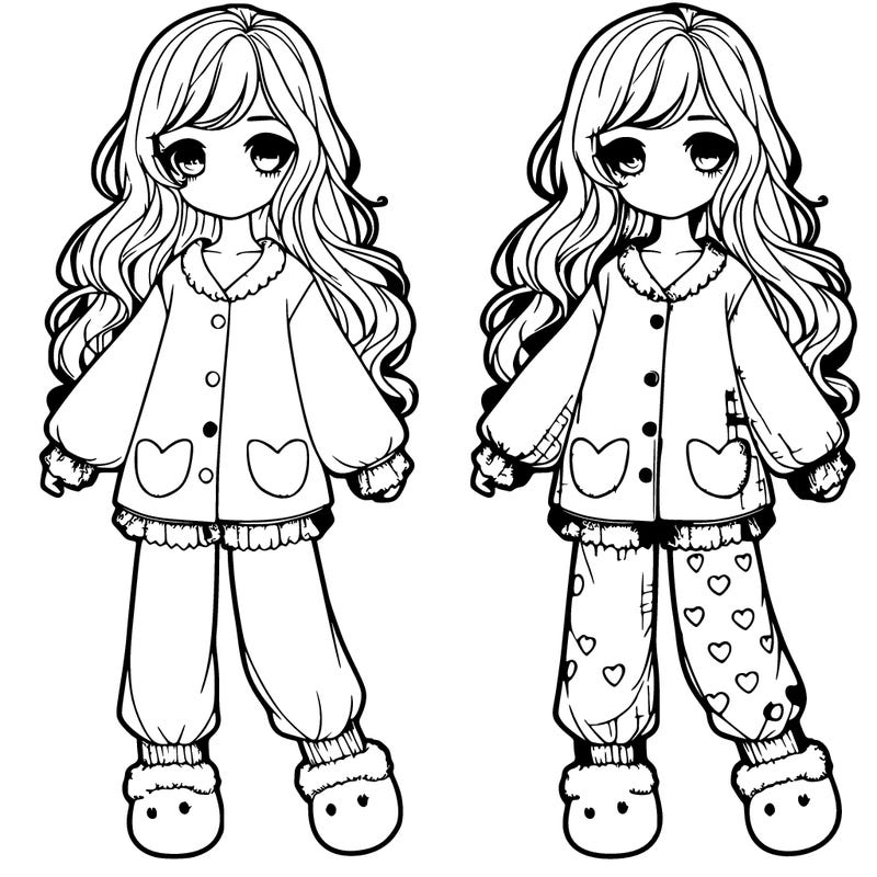 realistic girl in cute pj