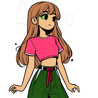 girl in a cute crop top