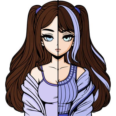 realistic girl split