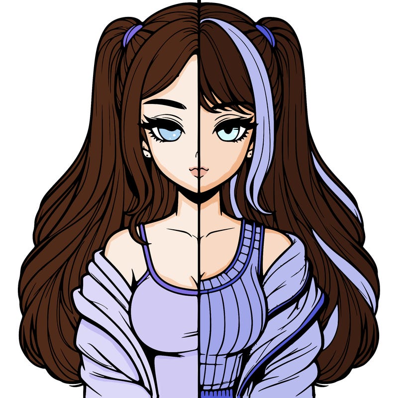 realistic girl split