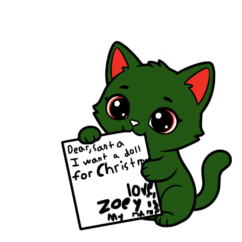 a small cat with a blank sheet of paper in its hand. the cat is sooooooo cute!