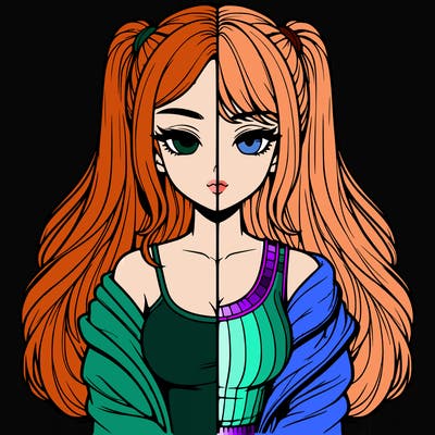 realistic girl split