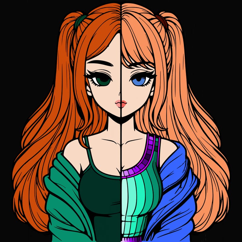 realistic girl split