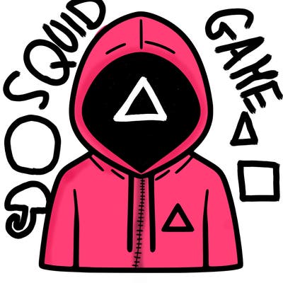 a person with non face waering a hoodie with a small triangle symbol