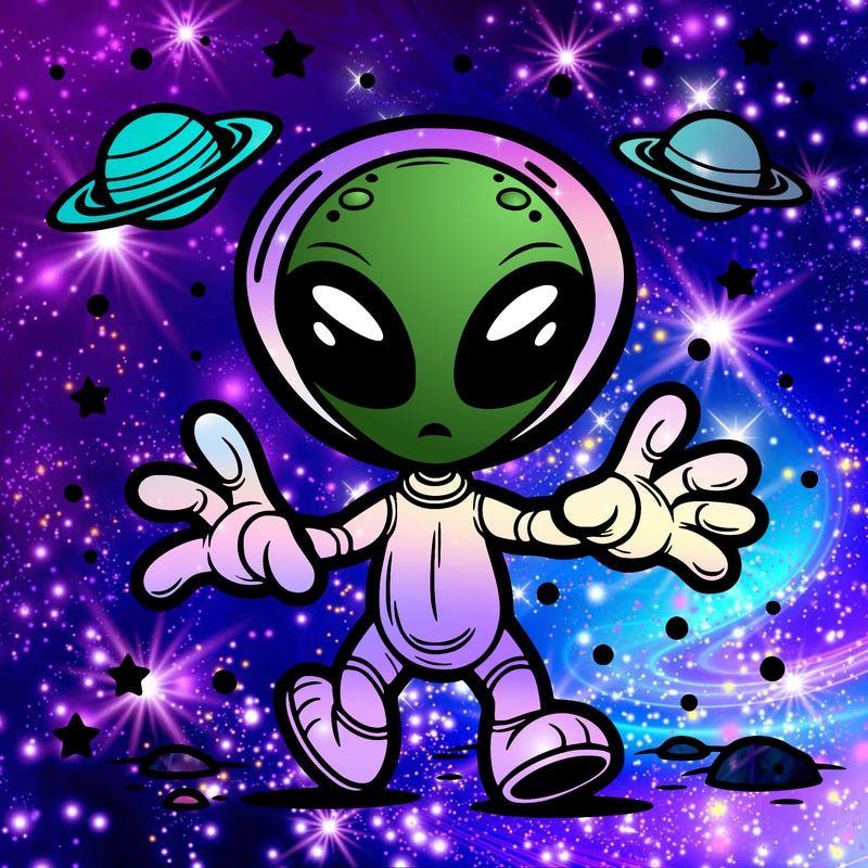 alien in space
