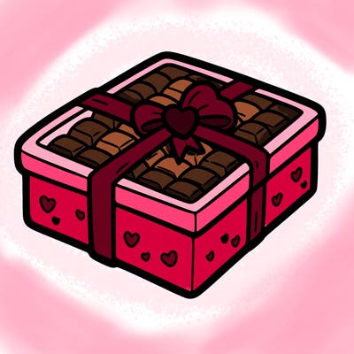 a box of chocolate for valentines day