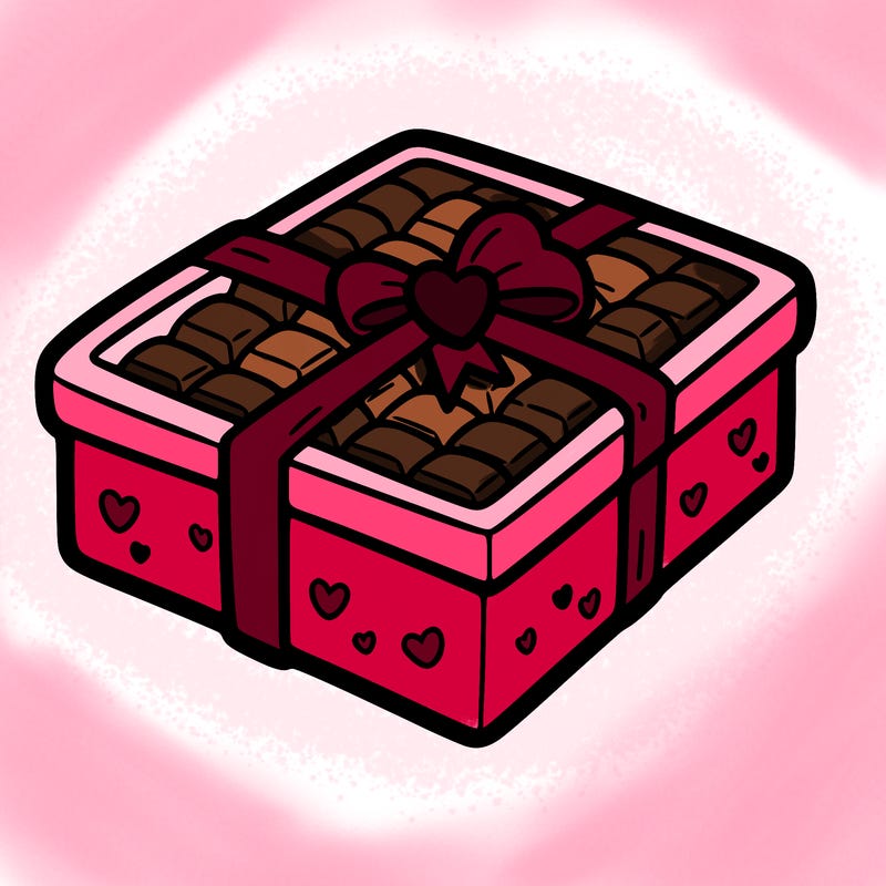 a box of chocolate for valentines day