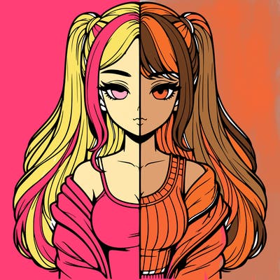 realistic girl split