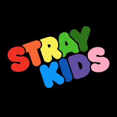 bubble letters saying stray kids