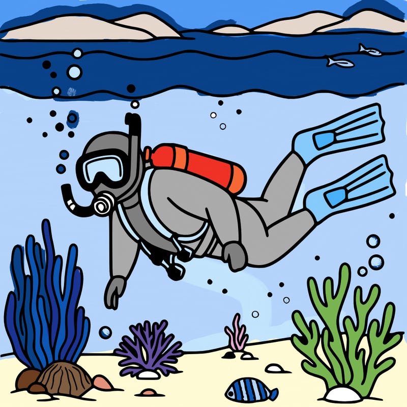 scuba diverse in the ocean