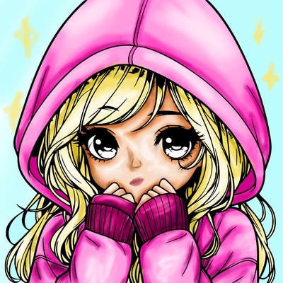 realistic shy girl with hoodie