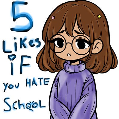 sad girl with glasses in a sweater