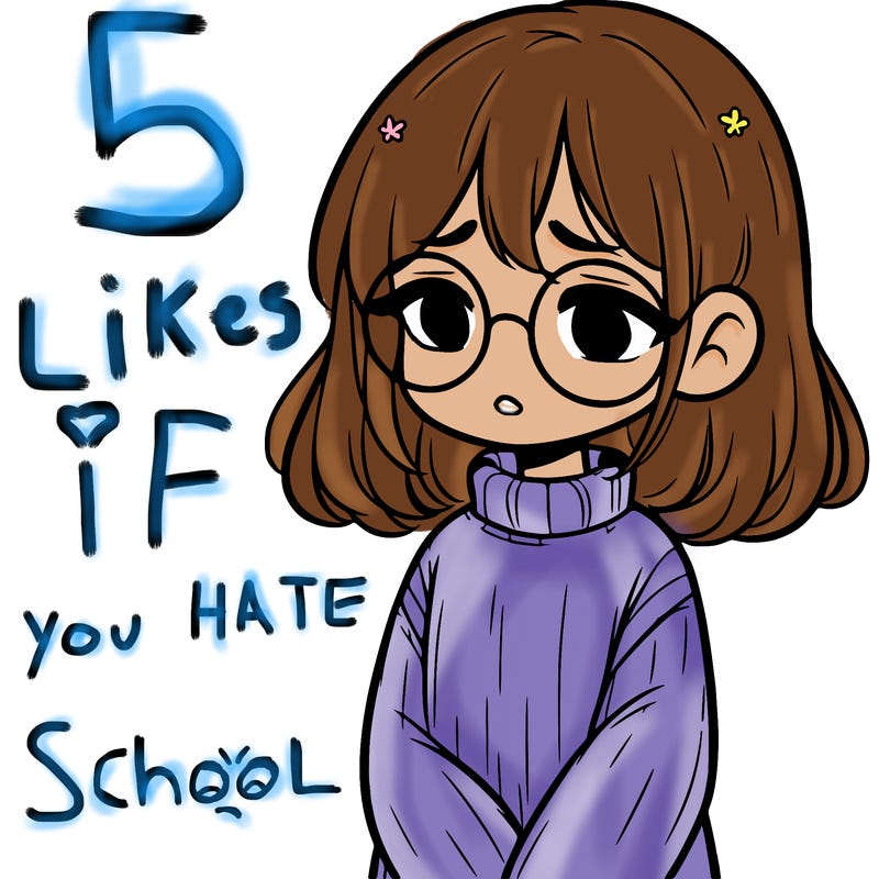 sad girl with glasses in a sweater