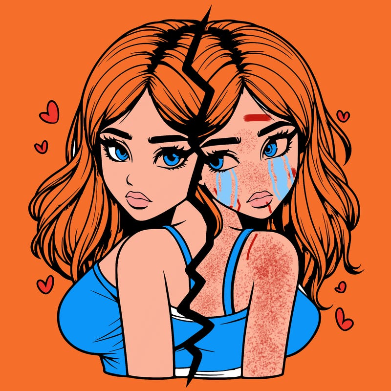 realistic girl split