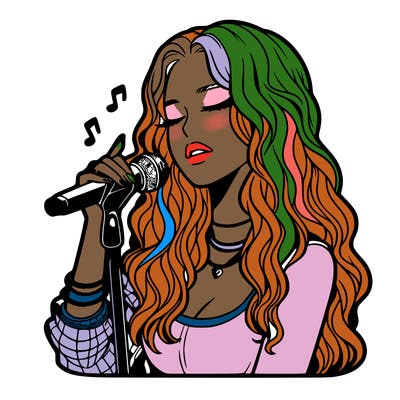 realistic female singer